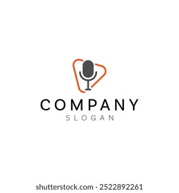 reproduzir design vetorial do modelo de logotipo do podcast