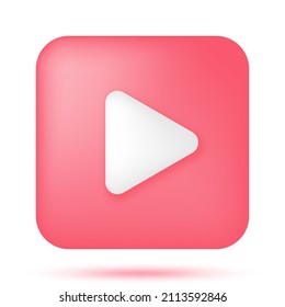 Mostrar símbolo de forma de icono rojo, representación 3d