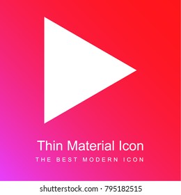 Play red and pink gradient material white icon minimal design