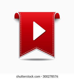 Play Red Vector Icon Design