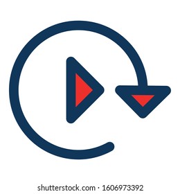 
Play, replay Isolated Vector Icon which can be easily modified or edited
