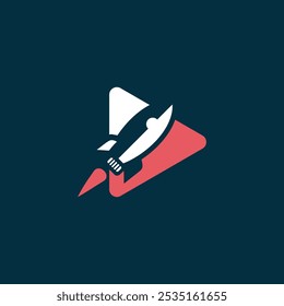 Plantilla del logo de Play and Rocket