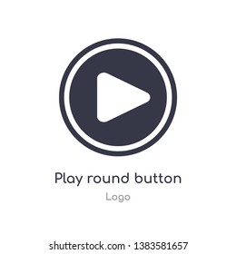 play round button icon. isolated play round button icon vector illustration from logo collection. editable sing symbol can be use for web site and mobile app