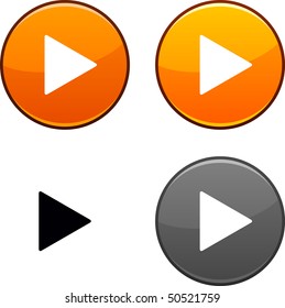 Play round buttons. Black icon included.