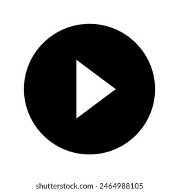 play rounded button icon vector design in eps 10
