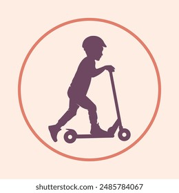 Play scooter applicable trendy icon gorgeous abstract vector illustration artwork colorful design