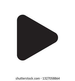 play shape icon on white background - Vector