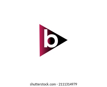 signo de reproducción y letra b para el diseño simple del logotipo. diseño vectorial moderno