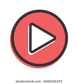 play sign flat design transparent