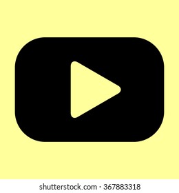 Play sign. Flat style icon vector illustration.