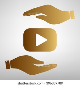 Play sign Golden Effect.