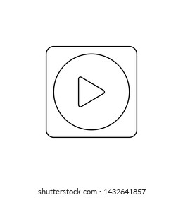play sign icon. Element of web for mobile concept and web apps icon. Outline, thin line icon for website design and development, app development