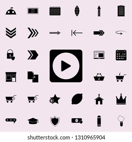 play sign icon. web icons universal set for web and mobile on white background