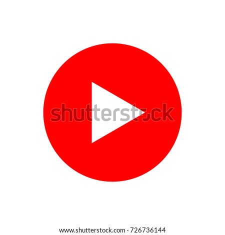 Play sign illustration.play icon, play icon vector, in trendy flat style isolated on white background.  