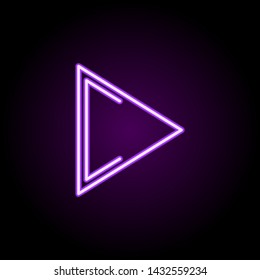 play sign neon icon. Elements of web set. Simple icon for websites, web design, mobile app, info graphics