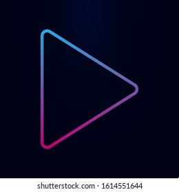 Play sign nolan icon. Simple thin line, outline vector of web icons for ui and ux, website or mobile application