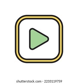 Play Simple Icon Vector Illustration