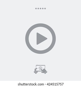 Play single button icon