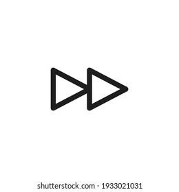 Play skip icon vector. Simple play sign