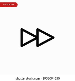 Play skip icon vector. Simple play sign