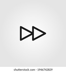 Play skip icon vector. Simple play sign