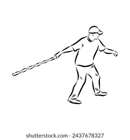 play skittles game Vector Template for poster of Sport competition or Tournament.