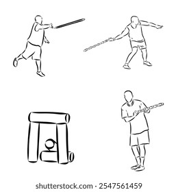 play skittles game Vector Template for poster of Sport competition or Tournament.