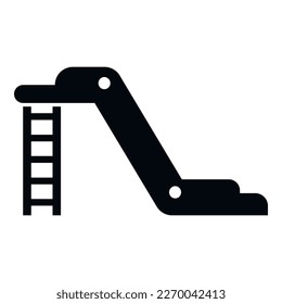 Play slide icon simple vector. Water park. Recreation child
