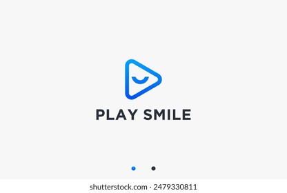 jugar sonrisa logo diseño Vector silueta ilustración