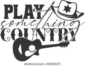 Play Something Country - Country Music Illustration