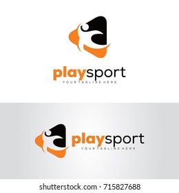 Play Sport Logo Template Design Vector, Emblem, Design Concept, Creative Symbol, Icon