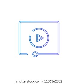 Play Square Modern Simple UI Vector Icon
