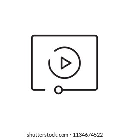 Play Square Modern UI Vector Icon