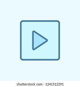 play squared field outline icon. Element of 2 color simple icon. Thin line icon for website design and development, app development. Premium icon