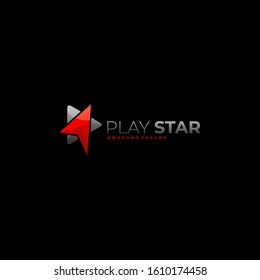 Play Star Illustration Vector Template. Suitable for Creative Industry, Multimedia, entertainment, Educations, Shop, and any related business
