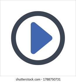 Play, start icon, vector graphics