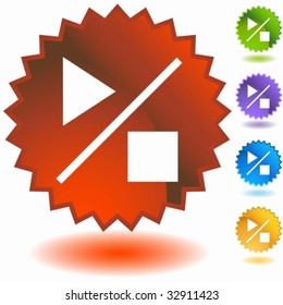 Play Stop Badge