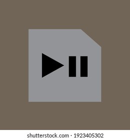 Play stop button icon conceptual design illustration vector