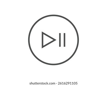 play and stop button vector icon