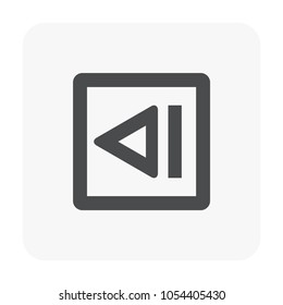 Play stop icon on white.