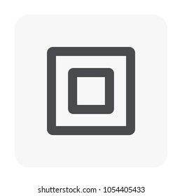 Play stop icon on white.