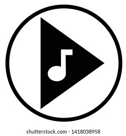 Play and Stop Play Music Icon Vector