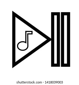 Play and Stop Play Music Icon Vector