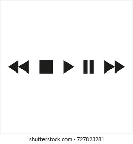 Play stop pause icons