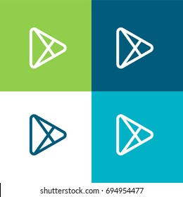 Play Store Green And Blue Material Color Minimal Icon Or Logo Design