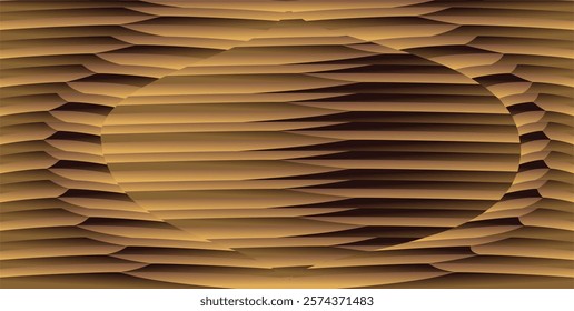 a play of straight and curved lines with gold brown gradations as a background and compositional inspiration in visual communication design and for other purposes