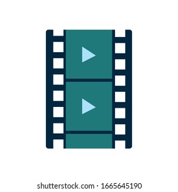 play strip flat style icon design, movie cinema video film media entertainment show motion and presentation theme Vector illustration