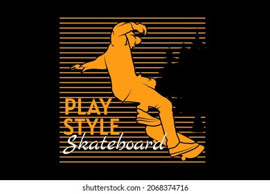 play style skateboard retro design