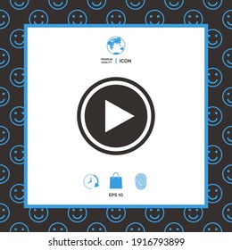 Icono de símbolo de reproducción, elementos para su diseño