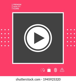 Icono de símbolo de reproducción, elementos para su diseño
